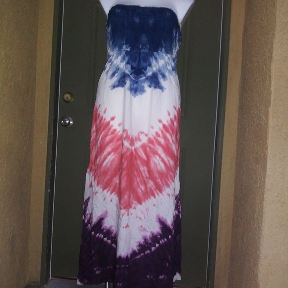 Angie Dresses & Skirts - Angie Tube Top Maxi Tye Dye Dress large